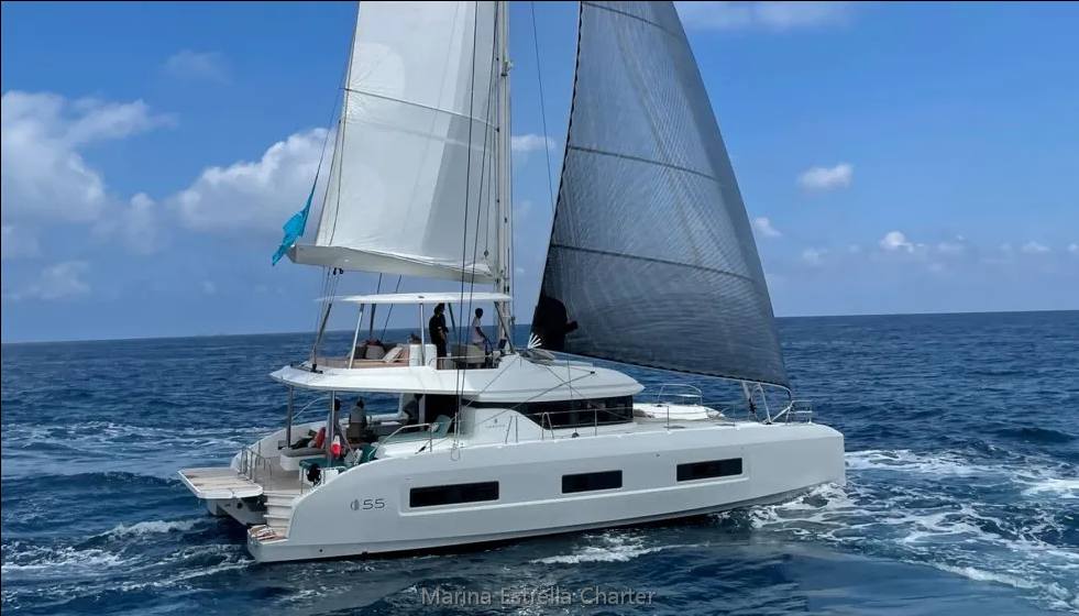 Catamaran FOR CHARTER, year 2023 brand Lagoon and model 55, available in Marina Port de Mallorca Palma Mallorca España